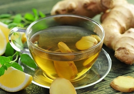 Cách chữa bệnh mụn rộp sinh dục tại nhà - Trà gừng 