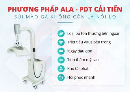 Phương pháp điều trị sùi mào gà bằng ALA - PDT hiệu quả ra sao?