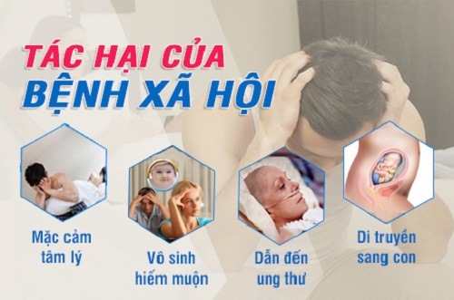 Tác hại của bệnh xã hội nếu không điều trị sớm