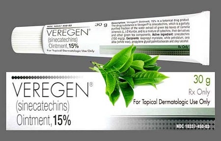 Thuốc Sinecatechin (Veregen) 0,15% trị sùi mào gà